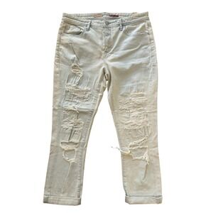 Pilcro Slim Boyfriend 31 Distressed Ripped Light Wash Denim Women's Jeans‎ NWT